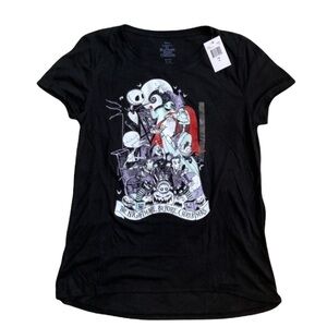 NEW NWT Nightmare Before Christmas Full Cast Screen Graphic Tee Women’s XL Shirt